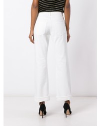 Женские белые джинсы от Saint Laurent