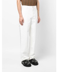 Мужские белые джинсы от Wales Bonner