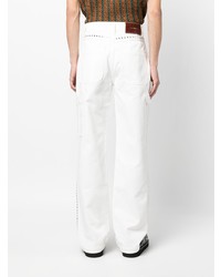 Мужские белые джинсы от Wales Bonner