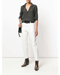 Женские белые джинсы от Saint Laurent