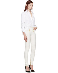 Женские белые джинсы от Balmain