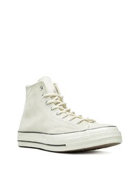 Мужские белые замшевые высокие кеды от Converse