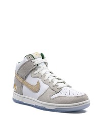 Мужские белые замшевые высокие кеды от Nike