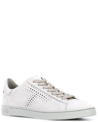 Женские белые замшевые кеды от Tod's