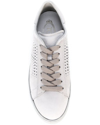 Женские белые замшевые кеды от Tod's