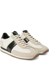 Мужские белые замшевые кеды от Tom Ford