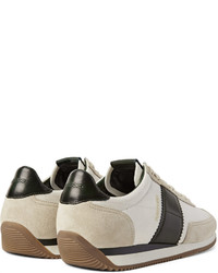 Мужские белые замшевые кеды от Tom Ford