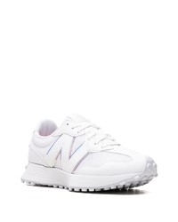 Мужские белые замшевые низкие кеды от New Balance