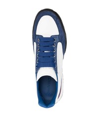 Мужские белые замшевые низкие кеды от Alexander McQueen