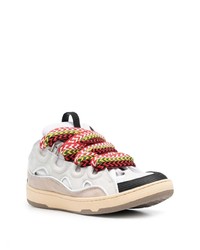 Мужские белые замшевые низкие кеды от Lanvin