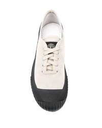 Мужские белые замшевые низкие кеды от Stone Island