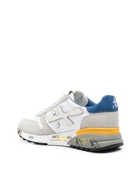 Мужские белые замшевые низкие кеды от Premiata