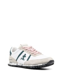 Мужские белые замшевые низкие кеды от Premiata