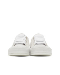 Мужские белые замшевые низкие кеды от Ann Demeulemeester