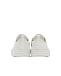 Мужские белые замшевые низкие кеды от Ann Demeulemeester