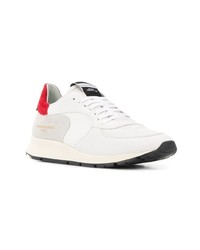 Мужские белые замшевые низкие кеды от Philippe Model