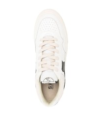 Мужские белые замшевые низкие кеды от Stepney Workers Club