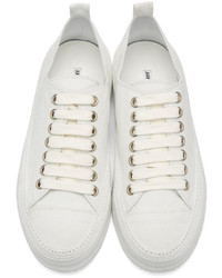 Мужские белые замшевые низкие кеды от Ann Demeulemeester