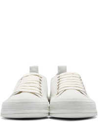 Мужские белые замшевые низкие кеды от Ann Demeulemeester