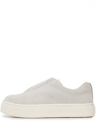 Женские белые замшевые слипоны от Eytys