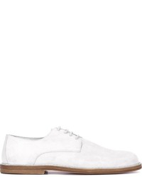 Белые замшевые туфли дерби от Ann Demeulemeester