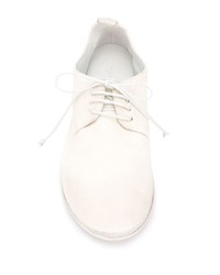 Белые замшевые туфли дерби от Marsèll