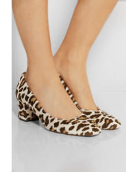Белые замшевые туфли с леопардовым принтом от Charlotte Olympia
