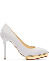 Белые замшевые туфли от Charlotte Olympia