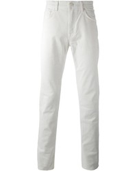 Мужские белые зауженные джинсы от Acne Studios