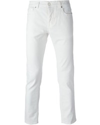 Мужские белые зауженные джинсы от Ami