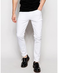 Мужские белые зауженные джинсы от Asos