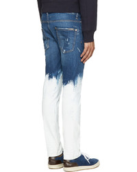 Мужские белые зауженные джинсы от DSQUARED2