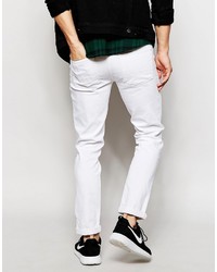 Мужские белые зауженные джинсы от Asos
