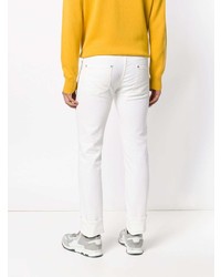 Мужские белые зауженные джинсы от Maison Margiela