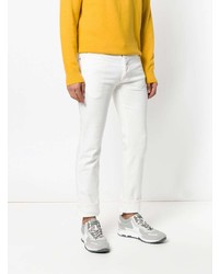 Мужские белые зауженные джинсы от Maison Margiela