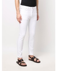 Мужские белые зауженные джинсы от Haikure