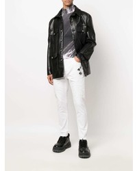 Мужские белые зауженные джинсы от John Richmond