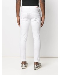 Мужские белые зауженные джинсы от Dondup