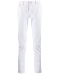 Мужские белые зауженные джинсы от Dondup