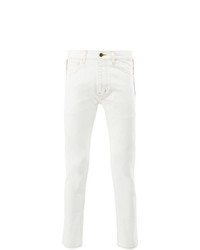 Мужские белые зауженные джинсы от Facetasm