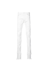 Мужские белые зауженные джинсы от Fagassent