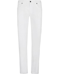 Мужские белые зауженные джинсы от Fendi