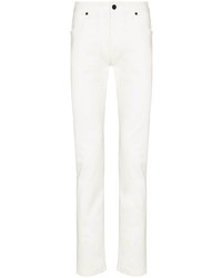 Мужские белые зауженные джинсы от Fendi