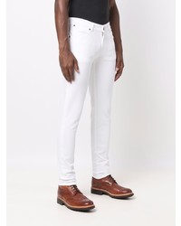 Мужские белые зауженные джинсы от Pt01