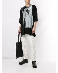 Мужские белые зауженные джинсы от Julius