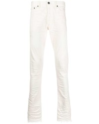 Мужские белые зауженные джинсы от John Elliott