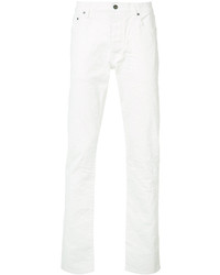 Мужские белые зауженные джинсы от John Varvatos