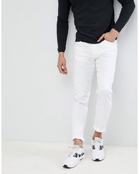 Мужские белые зауженные джинсы от Love Moschino