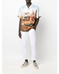 Мужские белые зауженные джинсы от Low Brand