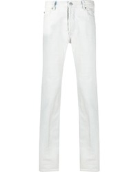 Мужские белые зауженные джинсы от Maison Margiela